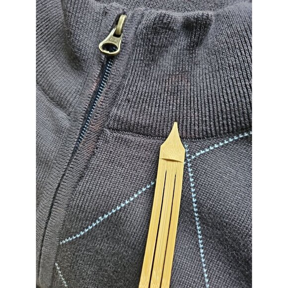 Chaps Golf Sweater Vest Quarter-Zip Sleeveless Knit Pullover Men’s Medium - Picture 12 of 13